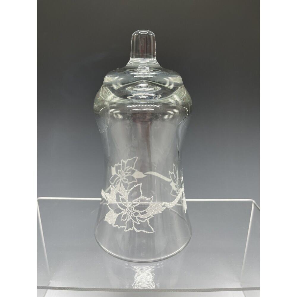 Homco Peg Votive Cup Home Interiors Clear Glass‎ Poinsettia Christmas